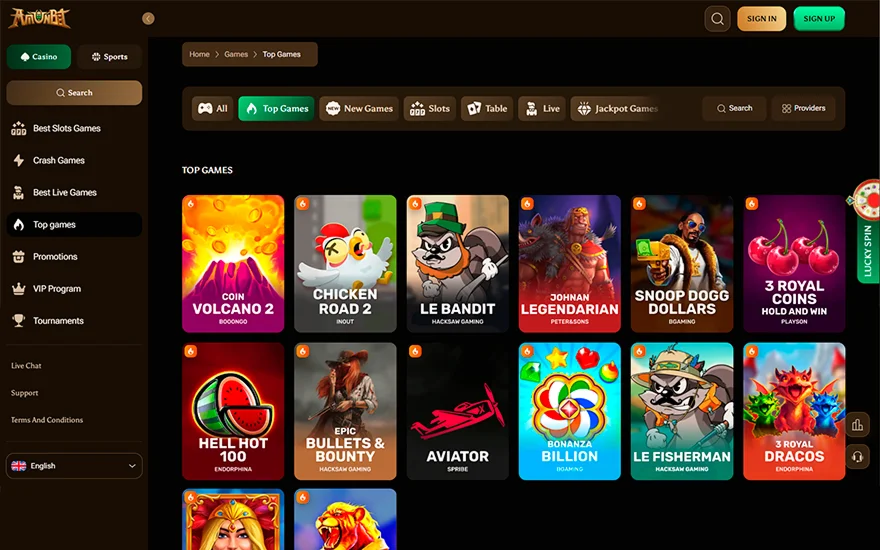 Amunbet spellen